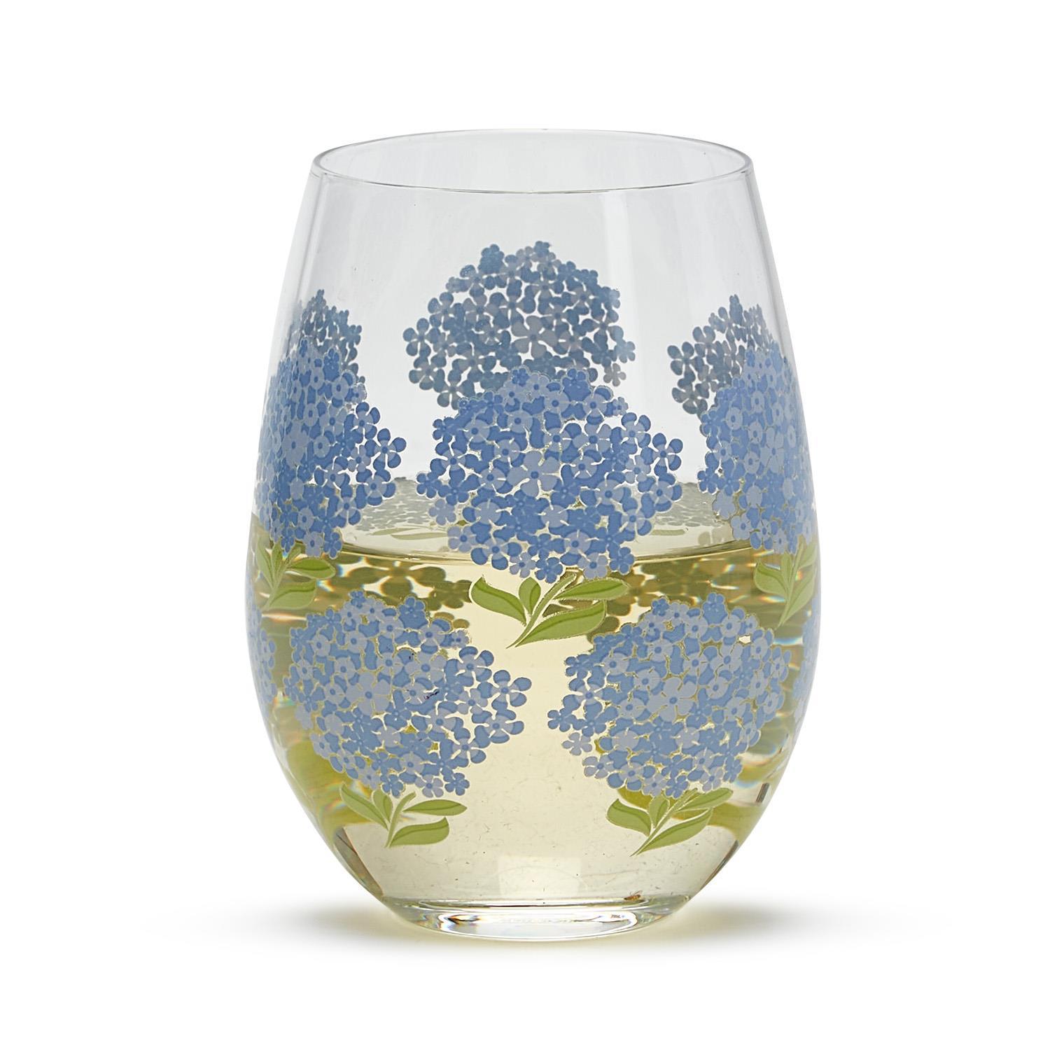 Hydrangea Stemless Wine Glass | Mono Mono Boutique