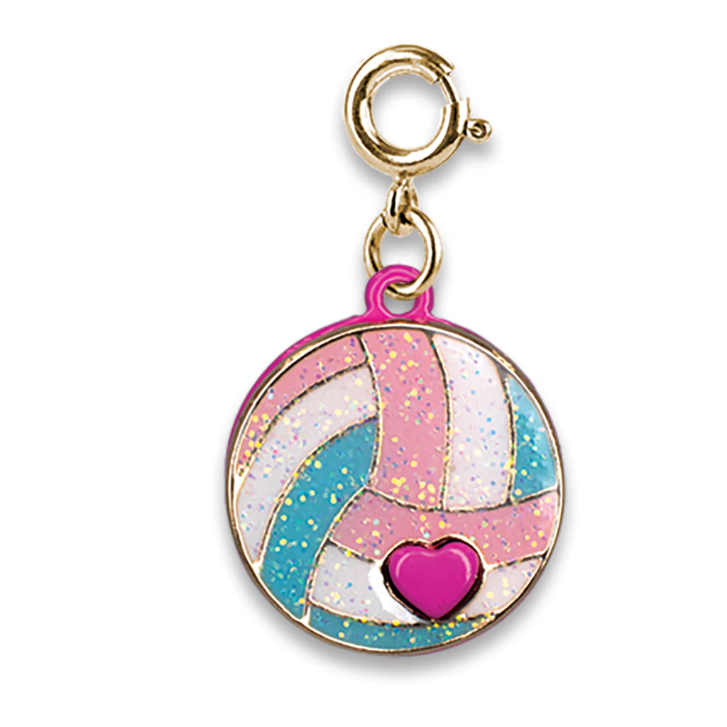 Charm It Gold Glitter Volleyball Charm Mono Mono Boutique